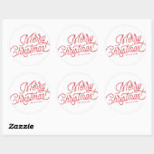 Frohe Weihnachts Script Holiday Sticker Label (Blatt)