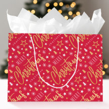 Frohe Weihnachts Script Individuelle Name Red Imit
