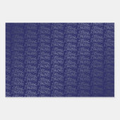 Frohe Weihnachts-Script-Muster Geschenkpapier Set (Vorderseite 2)