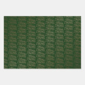 Frohe Weihnachts-Script-Muster Geschenkpapier Set (Vorderseite 3)