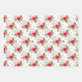 Frohe Weihnachts Script Nutcracker Festive Pattern Geschenkpapier Set (Vorderseite 3)