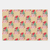 Frohe Weihnachts Script Nutcracker Festive Pattern Geschenkpapier Set (Vorderseite 2)