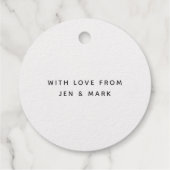 Frohe Weihnachts-Script Real Silver Foil Round Ges Geschenkanhänger (Rückseite)