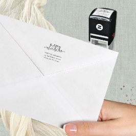 Frohe Weihnachts-Script Rückgabebezeichnung und Ad Permastempel