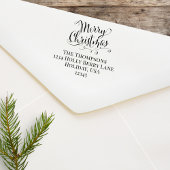 Frohe Weihnachts-Script-Rücksendeadresse Custom Permastempel