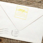 Frohe Weihnachts-Script-Rücksendeadresse Permastempel