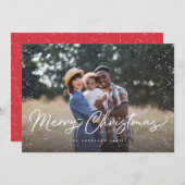 Frohe Weihnachts-Script-Schnee-Foto Weihnachten (Vorne/Hinten)