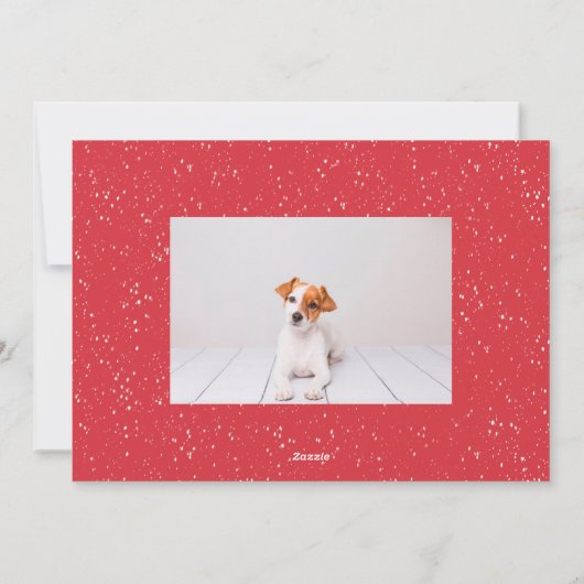 Frohe Weihnachts-Script-Schnee-Foto Weihnachten (Rückseite)