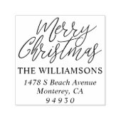 Frohe Weihnachts-Script-Schriftart-Rücksendeadress Permastempel (Design)