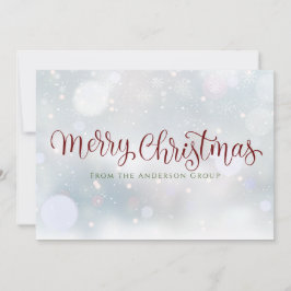 Frohe Weihnachts-Script Snowflakes Office Feiertagskarte