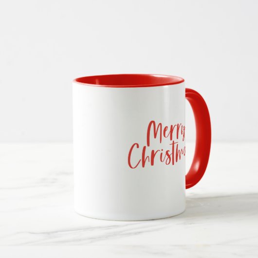 Frohe Weihnachts-Script-Tasse Tasse (VorderseiteRechts)