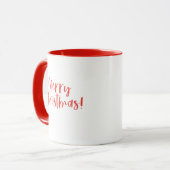 Frohe Weihnachts-Script-Tasse Tasse (Vorderseite Links)