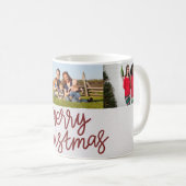Frohe Weihnachts-Script Three-Foto Kaffeetasse (VorderseiteRechts)