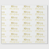 Frohe Weihnachts-Script Typografy Wrapping Paper Geschenkpapier (Flach)
