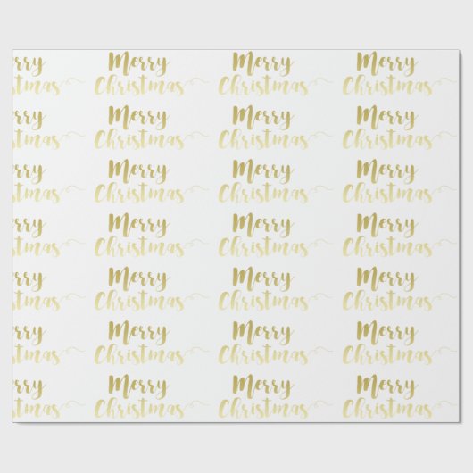 Frohe Weihnachts-Script Typografy Wrapping Paper Geschenkpapier (Flach)