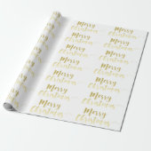 Frohe Weihnachts-Script Typografy Wrapping Paper Geschenkpapier (Ungerollt)