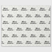 Frohe Weihnachts-Script Typografy Wrapping Paper Geschenkpapier (Flach)