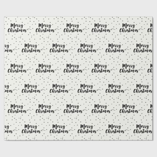 Frohe Weihnachts-Script Typografy Wrapping Paper Geschenkpapier (Flach)
