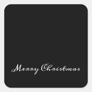 Frohe Weihnachts-Script-Umschlag oder Geschenk Wra Quadratischer Aufkleber