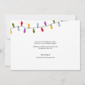 Frohe Weihnachts-Script-Urlaub Lichter Corporate (Rückseite)