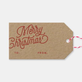 Frohe Weihnachts-Script Weihnachtsgeschenk Tag Geschenkanhänger
