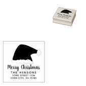 Frohe Weihnachts-Script-Weihnachtsmannmütze Gummistempel (Stempel)