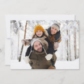 Frohe Weihnachts-Script Winter Fox-Foto Feiertagskarte (Rückseite)