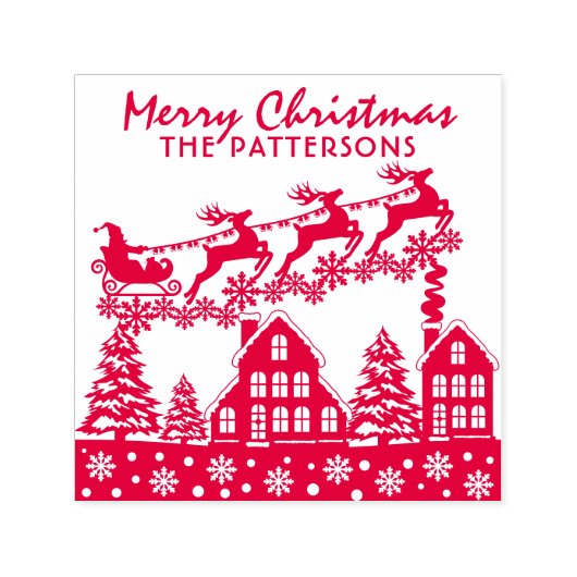 Frohe Weihnachts-Script Winterurlaub Individuelle Permastempel (Design)