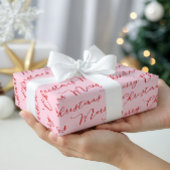 Frohe Weihnachts-Script Wrapping Paper Geschenkpapier