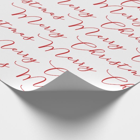 Frohe Weihnachts-Script Wrapping Paper Geschenkpapier (Ecke)