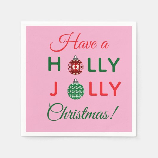 Frohe Weihnachts Serviette (Vorderseite)