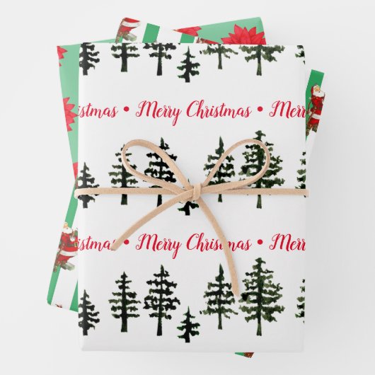 Frohe Weihnachts-Set Matte 19" x 29" Geschenkpapier Set (Beispiel)