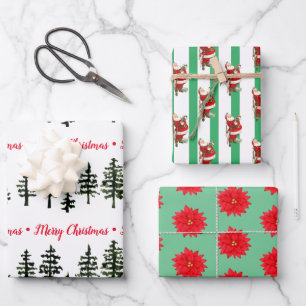Frohe Weihnachts-Set Matte 19" x 29" Geschenkpapier Set