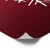 Frohe Weihnachts-Signatur Wall Poster Dekoration (Ecke)