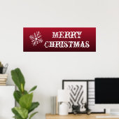 Frohe Weihnachts-Signatur Wall Poster Dekoration (Heimbüro)