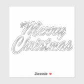 Frohe Weihnachts-Silberkleber Aufkleber (Blatt)
