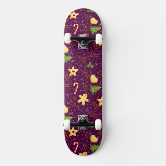 Frohe Weihnachts-Skateboard Skateboard (Vorderseite)
