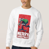 Frohe Weihnachts-Skateboarding Santa | Urlaub Sweatshirt (Vorderseite)