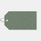 Frohe Weihnachts-Skript einfache Weise Weise Grüne Geschenkanhänger (Rückseite Horizontal)