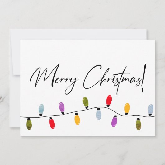 Frohe Weihnachts-Skript Holiday Lights Familiennam (Vorderseite)