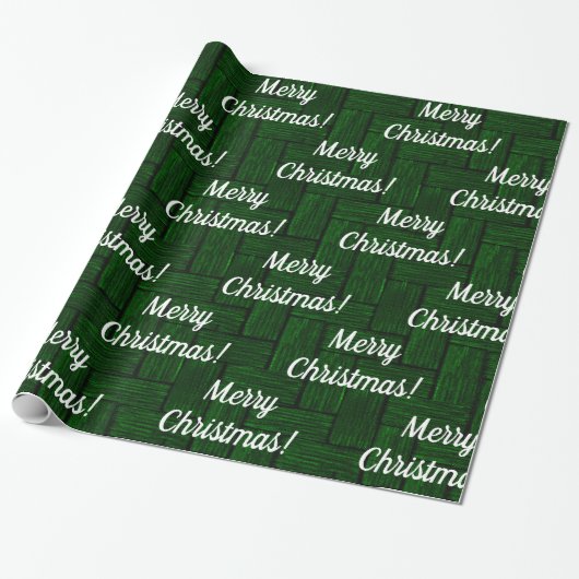 Frohe Weihnachts Smarald Wrapping Paper Geschenkpapier (Ungerollt)