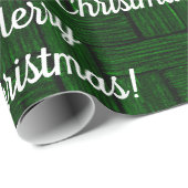 Frohe Weihnachts Smarald Wrapping Paper Geschenkpapier (Rolleneckpunkt)