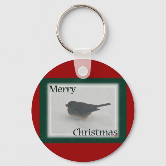 Frohe Weihnachts-Snowbird-Koordinationsaufgaben Schlüsselanhänger (Vorderseite)