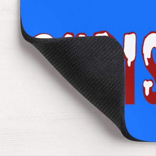 Frohe Weihnachts-Snowcap-Schriftart Mousepad (Ecke)