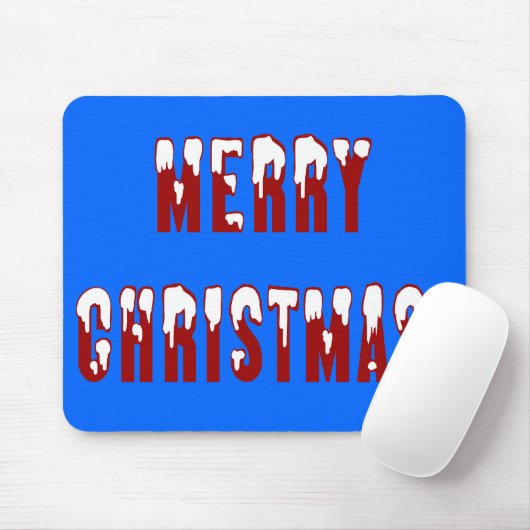 Frohe Weihnachts-Snowcap-Schriftart Mousepad (Mit Mouse)