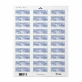 Frohe Weihnachts Snowflake Blue Address Labels (Vorne)