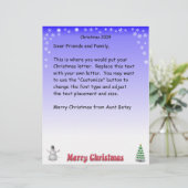 Frohe Weihnachts-Snowflake-Brief (Stehend Vorderseite)