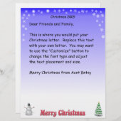 Frohe Weihnachts-Snowflake-Brief (Vorne/Hinten)