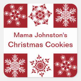 Frohe Weihnachts-Snowflake-Geschenk-Paket Dekorati Quadratischer Aufkleber