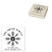 Frohe Weihnachts-Snowflake-Rücksendeadresse Gummistempel (Stempel)